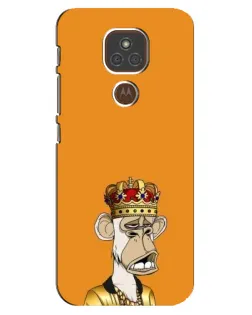 Чехол для Motorola MOTO E7 Plus с картинкой «Золотая обезьяна Bored Ape»