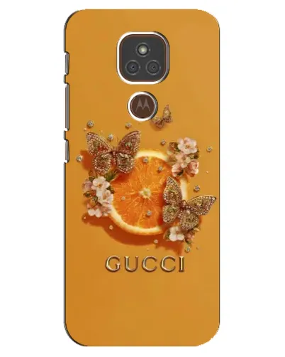 Чехол для Motorola MOTO E7 Plus с картинкой «Gucci — золотые бабочки» Чехол для Motorola MOTO E7 Plus с картинкой «Gucci — золотые бабочки»