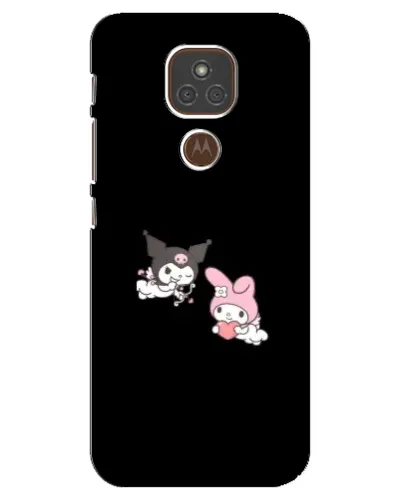 Чехол для Motorola MOTO E7 Plus с картинкой «My Melody и Kuromi»