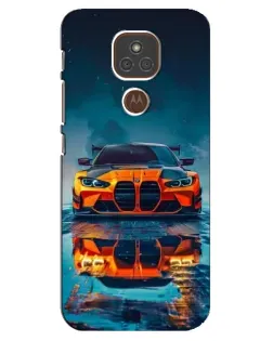 Чехол для Motorola MOTO E7 Plus с картинкой «BMW — золотая эмблема»