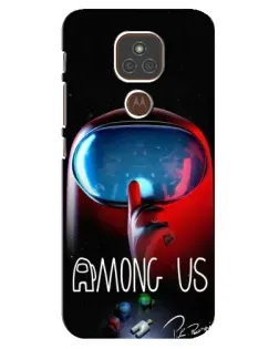 Чохол для Motorola MOTO E7 Plus з картинкою «Червоний імпостер — макро» Чохол для Motorola MOTO E7 Plus з картинкою «Червоний імпостер — макро»