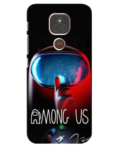 Чехол для Motorola MOTO E7 Plus с картинкой «Красный импостер — макро» Чехол для Motorola MOTO E7 Plus с картинкой «Красный импостер — макро»