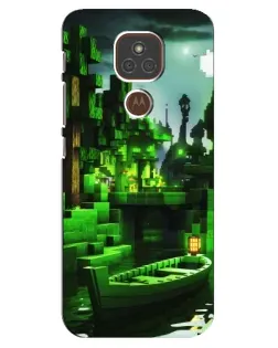 Чехол для Motorola MOTO E7 Plus с картинкой «Minecraft лесной пейзаж» Чехол для Motorola MOTO E7 Plus с картинкой «Minecraft лесной пейзаж»