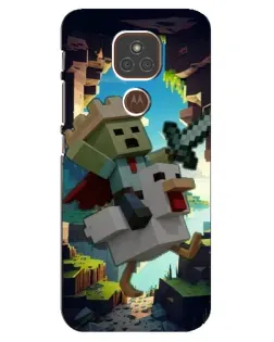 Чехол для Motorola MOTO E7 Plus с картинкой «Стив и гусь» Чехол для Motorola MOTO E7 Plus с картинкой «Стив и гусь»