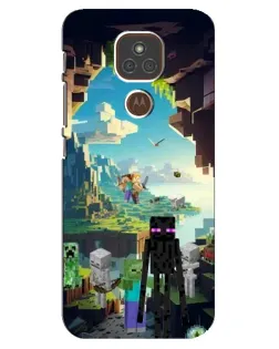 Чехол для Motorola MOTO E7 Plus с картинкой «Эндермен в лесу» Чехол для Motorola MOTO E7 Plus с картинкой «Эндермен в лесу»
