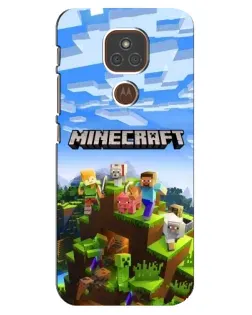 Чехол для Motorola MOTO E7 Plus с картинкой «Minecraft классический мир» Чехол для Motorola MOTO E7 Plus с картинкой «Minecraft классический мир»