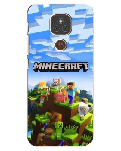 Чехол для Motorola MOTO E7 Plus с картинкой «Minecraft классический мир» Чехол для Motorola MOTO E7 Plus с картинкой «Minecraft классический мир»