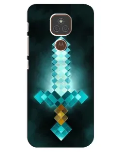 Чехол для Motorola MOTO E7 Plus с картинкой «Алмазный меч неон» Чехол для Motorola MOTO E7 Plus с картинкой «Алмазный меч неон»