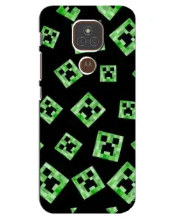 Чехол для Motorola MOTO E7 Plus с картинкой «Паттерн с криперами» Чехол для Motorola MOTO E7 Plus с картинкой «Паттерн с криперами»