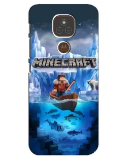 Чехол для Motorola MOTO E7 Plus с картинкой «Minecraft ледяной мир» Чехол для Motorola MOTO E7 Plus с картинкой «Minecraft ледяной мир»