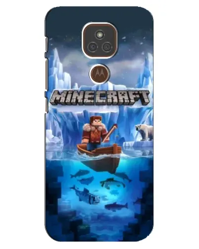 Чехол для Motorola MOTO E7 Plus с картинкой «Minecraft ледяной мир» Чехол для Motorola MOTO E7 Plus с картинкой «Minecraft ледяной мир»