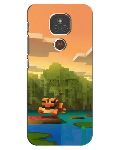 Чехол для Motorola MOTO E7 Plus с картинкой «Майнкрафт закат солнца» Чехол для Motorola MOTO E7 Plus с картинкой «Майнкрафт закат солнца»