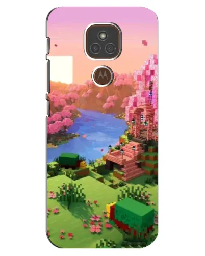 Чехол для Motorola MOTO E7 Plus с картинкой «Розовое дерево Minecraft» Чехол для Motorola MOTO E7 Plus с картинкой «Розовое дерево Minecraft»