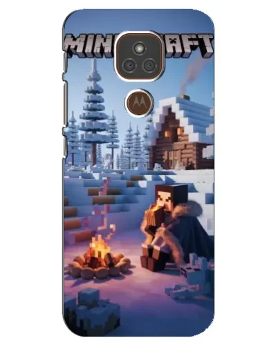 Чехол для Motorola MOTO E7 Plus с картинкой «Зимний Minecraft» Чехол для Motorola MOTO E7 Plus с картинкой «Зимний Minecraft»