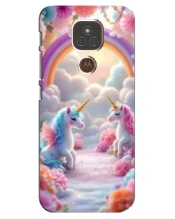 Чохол для Motorola MOTO E7 Plus з картинкою «Веселка і єдинороги» Чохол для Motorola MOTO E7 Plus з картинкою «Веселка і єдинороги»