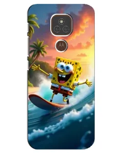 Чехол для Motorola MOTO E7 Plus с картинкой «Губка Боб серфингист» Чехол для Motorola MOTO E7 Plus с картинкой «Губка Боб серфингист»