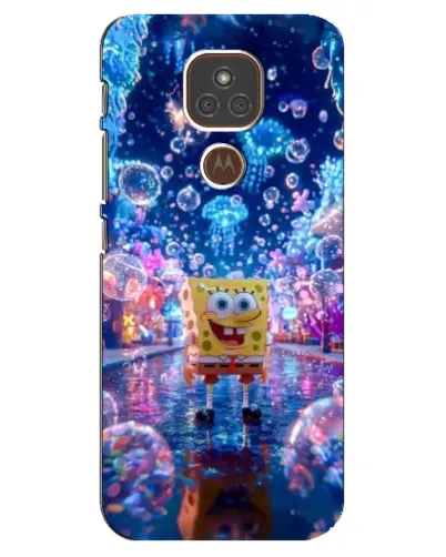 Чехол для Motorola MOTO E7 Plus с картинкой «Неоновый океан»
