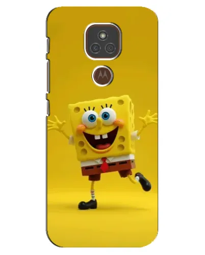 Чехол для Motorola MOTO E7 Plus с картинкой «Позитивный Губка Боб»
