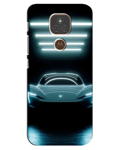 Чехол для Motorola MOTO E7 Plus с картинкой «Tesla в неоне» Чехол для Motorola MOTO E7 Plus с картинкой «Tesla в неоне»