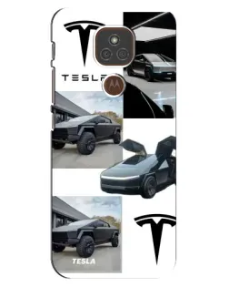 Чехол для Motorola MOTO E7 Plus с картинкой «Коллаж Cybertruck Tesla» Чехол для Motorola MOTO E7 Plus с картинкой «Коллаж Cybertruck Tesla»