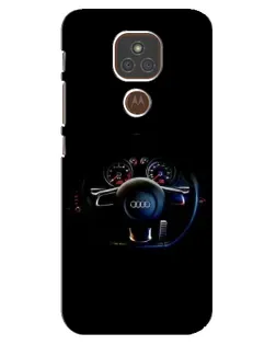 Чохол для Motorola MOTO E7 Plus з картинкою «Салон Audi — кермо»