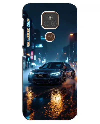 Чехол для Motorola MOTO E7 Plus с картинкой «Ночной город и Audi» Чехол для Motorola MOTO E7 Plus с картинкой «Ночной город и Audi»