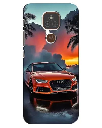 Чехол для Motorola MOTO E7 Plus с картинкой «Audi — закат» Чехол для Motorola MOTO E7 Plus с картинкой «Audi — закат»