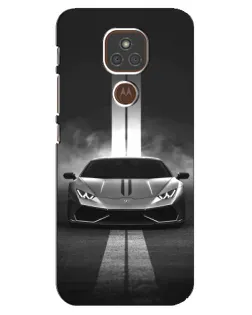 Чехол для Motorola MOTO E7 Plus с картинкой «Lamborghini симметрия дорог»