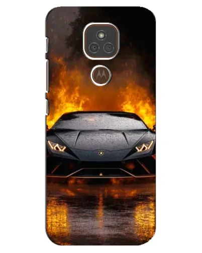 Чехол для Motorola MOTO E7 Plus с картинкой «Lamborghini в огне» Чехол для Motorola MOTO E7 Plus с картинкой «Lamborghini в огне»