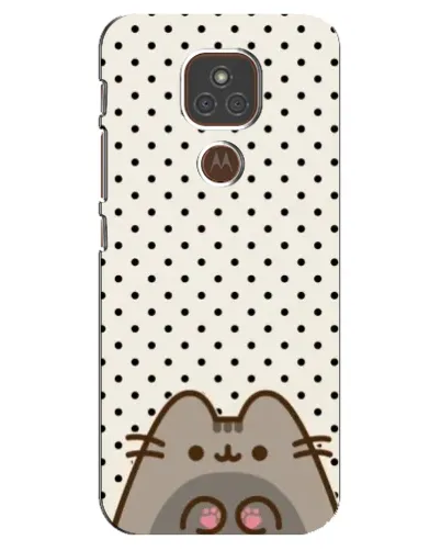 Чехол для Motorola MOTO E7 Plus с картинкой «Пушин в горошек»