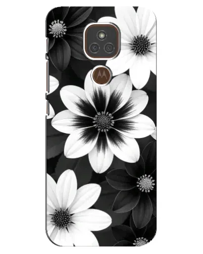 Чехол для Motorola MOTO E7 Plus с картинкой «Монохромные астры» Чехол для Motorola MOTO E7 Plus с картинкой «Монохромные астры»