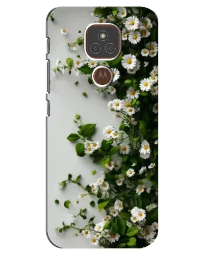 Чехол для Motorola MOTO E7 Plus с картинкой «Ветка мелких белых цветов» Чехол для Motorola MOTO E7 Plus с картинкой «Ветка мелких белых цветов»