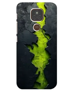Чехол для Motorola MOTO E7 Plus с картинкой «Салатовый разлом скалы» Чехол для Motorola MOTO E7 Plus с картинкой «Салатовый разлом скалы»