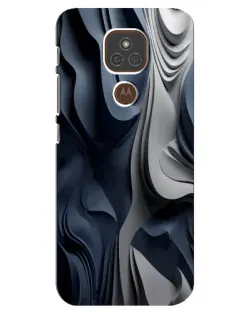 Чехол для Motorola MOTO E7 Plus с картинкой «Объемные синие складки» Чехол для Motorola MOTO E7 Plus с картинкой «Объемные синие складки»