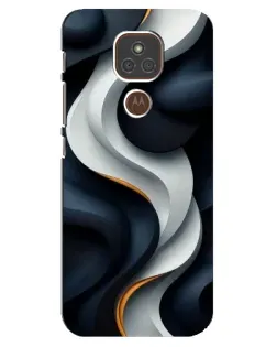 Чехол для Motorola MOTO E7 Plus с картинкой «Объемные черно-белые ленты» Чехол для Motorola MOTO E7 Plus с картинкой «Объемные черно-белые ленты»