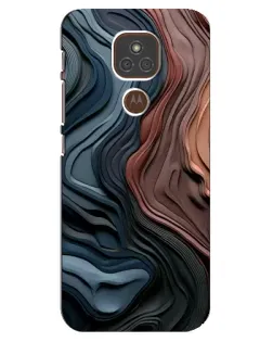 Чехол для Motorola MOTO E7 Plus с картинкой «Цветные волны каньона»