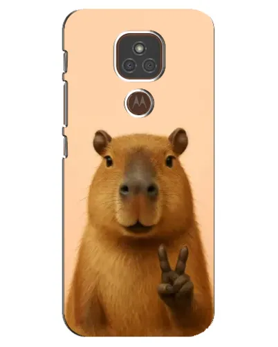Чехол для Motorola MOTO E7 Plus с картинкой «Капибара виктория» Чехол для Motorola MOTO E7 Plus с картинкой «Капибара виктория»