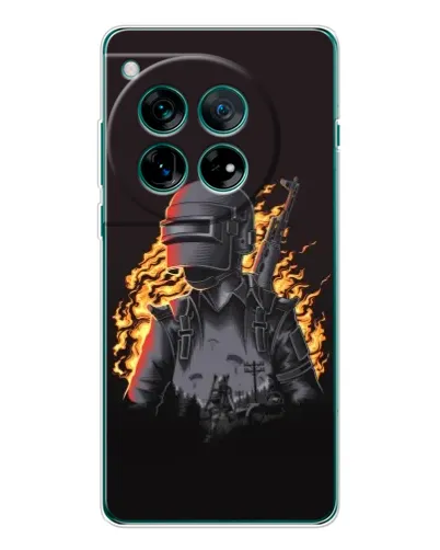 Чехол для Motorola Moto G Max с картинкой «PUBG — огненный силуэт»