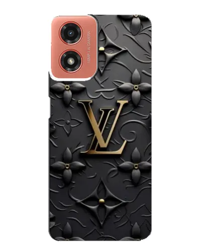 Чехол для Motorola MOTO G04 с картинкой «Кожаная текстура LV»