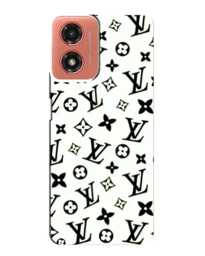 Чехол для Motorola MOTO G04 с картинкой «Монохромный хаос LV»
