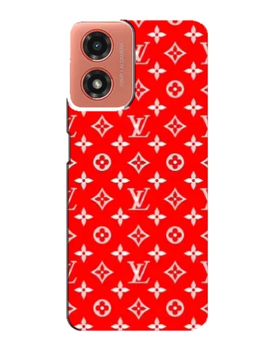 Чехол для Motorola MOTO G04 с картинкой «Яркий паттерн LV»