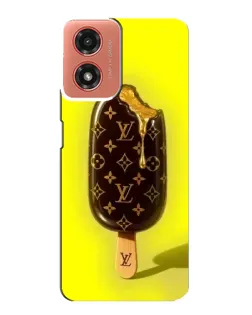 Чехол для Motorola MOTO G04 с картинкой «Мороженое от LV»