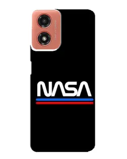 Чехол для Motorola MOTO G04 с картинкой «NASA — классика Red Blue»