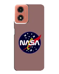 Чехол для Motorola MOTO G04 с картинкой «NASA — ретро космос»