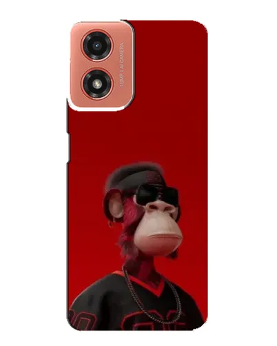Чехол для Motorola MOTO G04 с картинкой «Bored Ape в красном» Чехол для Motorola MOTO G04 с картинкой «Bored Ape в красном»