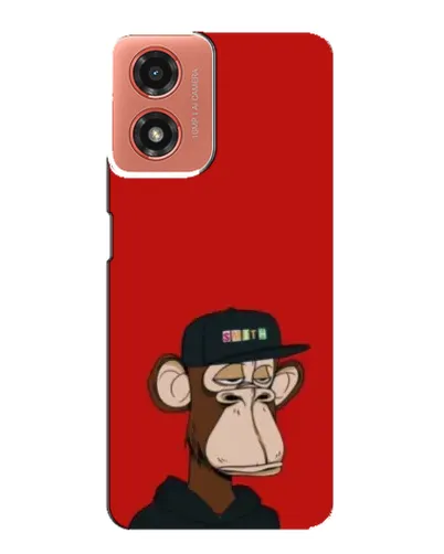 Чехол для Motorola MOTO G04 с картинкой «Bored Ape — красный фон» Чехол для Motorola MOTO G04 с картинкой «Bored Ape — красный фон»