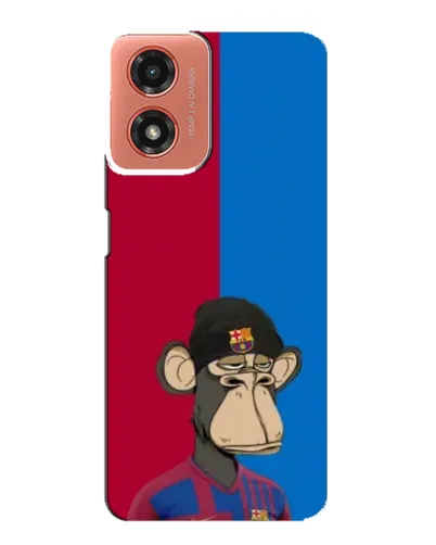 Чехол для Motorola MOTO G04 с картинкой «Bored Ape — фанат Барсы» Чехол для Motorola MOTO G04 с картинкой «Bored Ape — фанат Барсы»