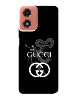 Чехол для Motorola MOTO G04 с картинкой «Gucci — серебряная змея» Чехол для Motorola MOTO G04 с картинкой «Gucci — серебряная змея»