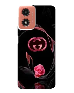 Чехол для Motorola MOTO G04 с картинкой «Gucci — неоновая роза» Чехол для Motorola MOTO G04 с картинкой «Gucci — неоновая роза»