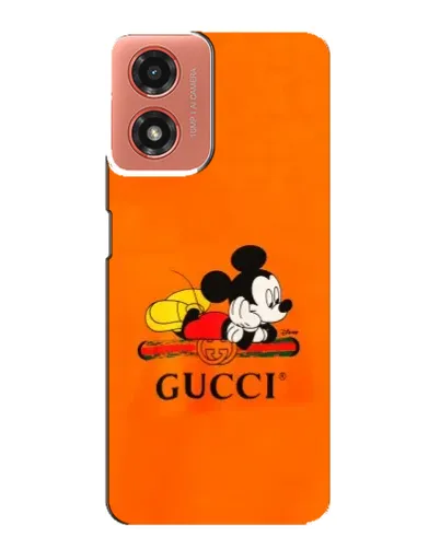 Чехол для Motorola MOTO G04 с картинкой «Микки Маус Gucci — оранж» Чехол для Motorola MOTO G04 с картинкой «Микки Маус Gucci — оранж»
